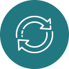 Icon with arrows forming a circle.