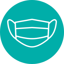 Graphic of surgical mask.