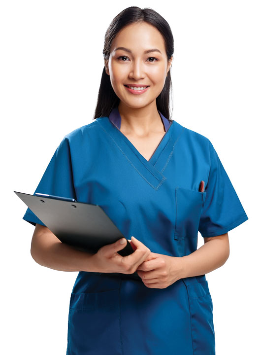 Nurse with clipboard